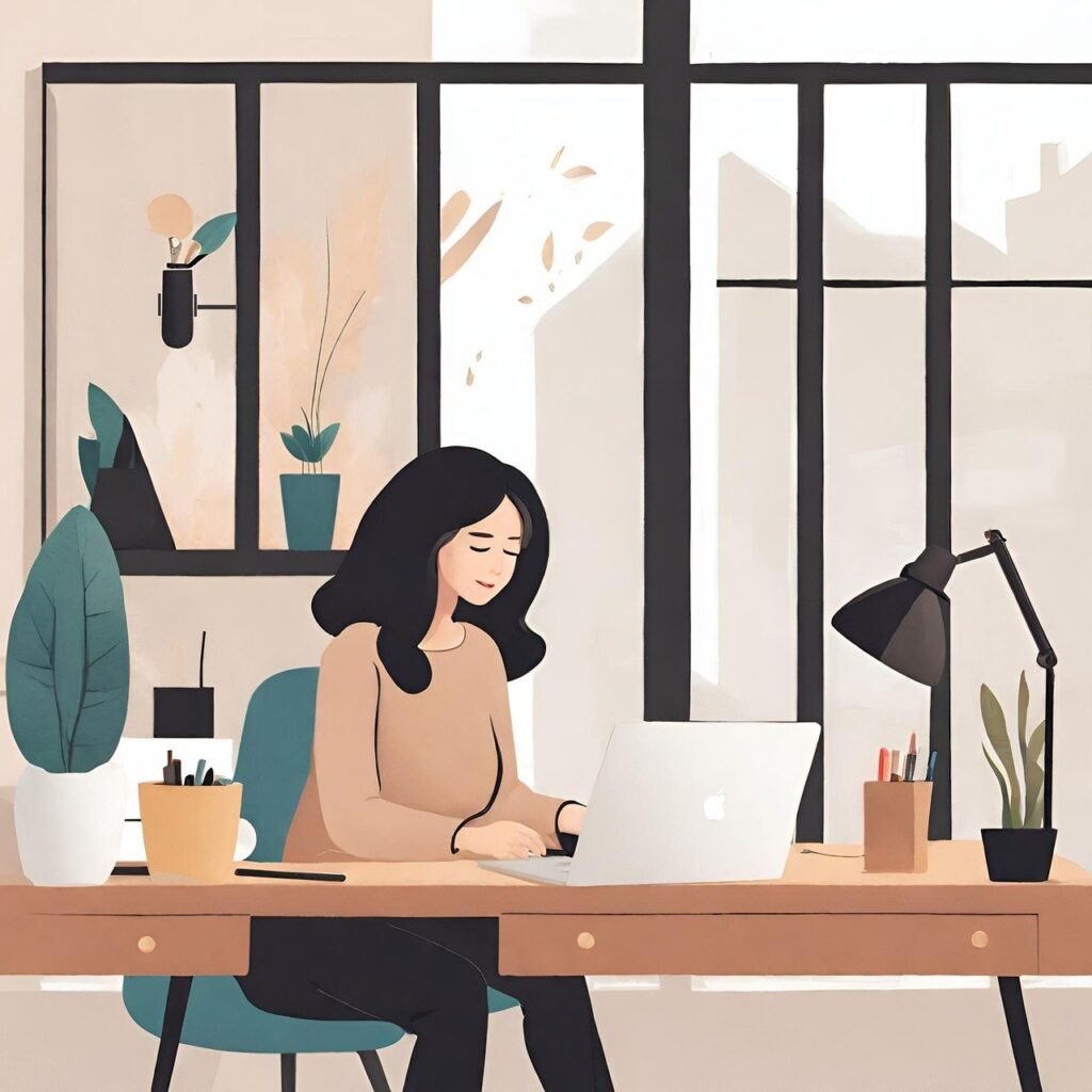 generated to, woman, office